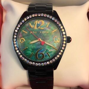 Betsey Johnson watch metallic blue